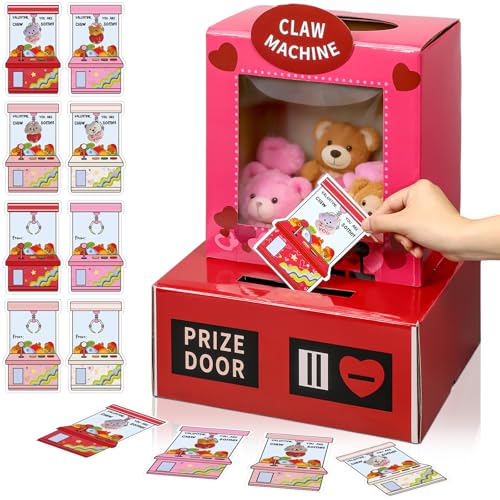 Boîte Saint-Valentin école avec 32 distributeurs de cartes créatives pour classe