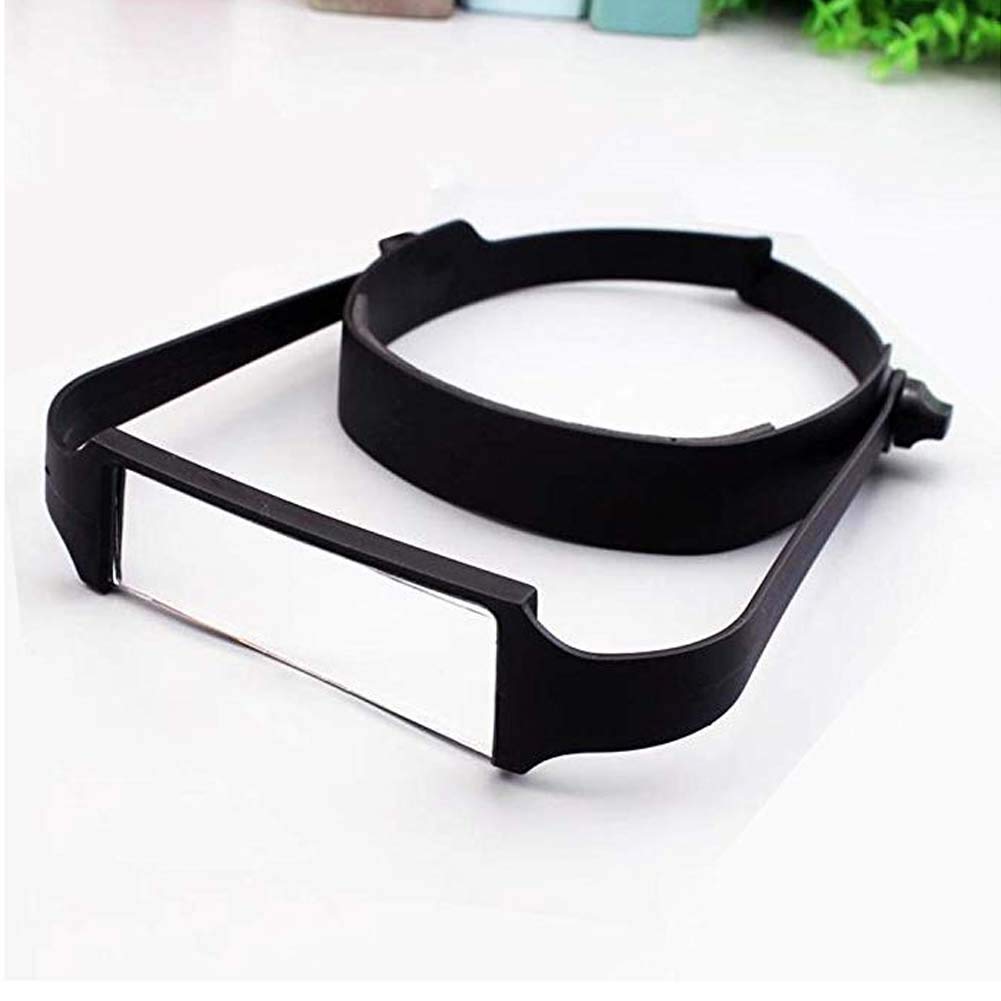 asdchZen Magnifier,Hands Headband Magnifier-1.6X 2X 2.5X 3.5X Zoom With 4 Detachable Lenses-Head Mounted Head Magnifying Glasses With Light For Reading,Jewelry Loupe,Watch,Electronic.A