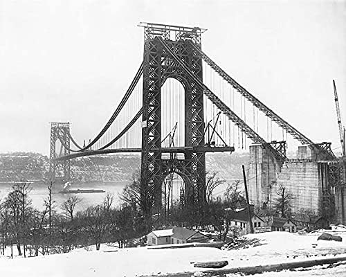 George Washington Bridge Construction, NYC 11x14 Photograph Photo Print