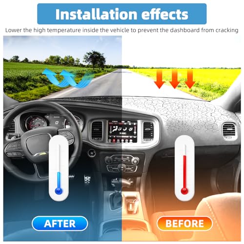 Image of Dash Cover Mat for Dodge Charger 2011-2023 Non-Slip Dashboard Cover Mat Sunshade UV Rays Protector Interior Accessories