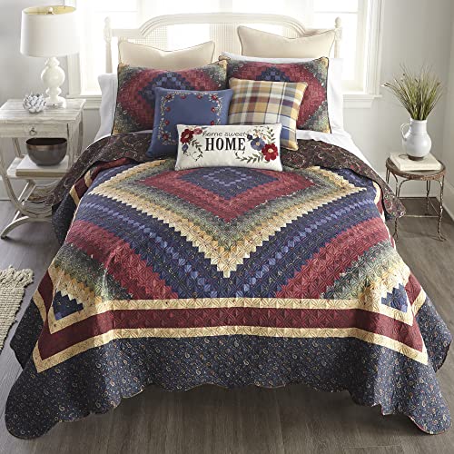 Donna Sharp Queen Bedding Set - 3 Piece - Chesapeake Traditional Quilt Set With Queen Quilt And Two Standard Pillow Shams - Machine Washable #TOP5