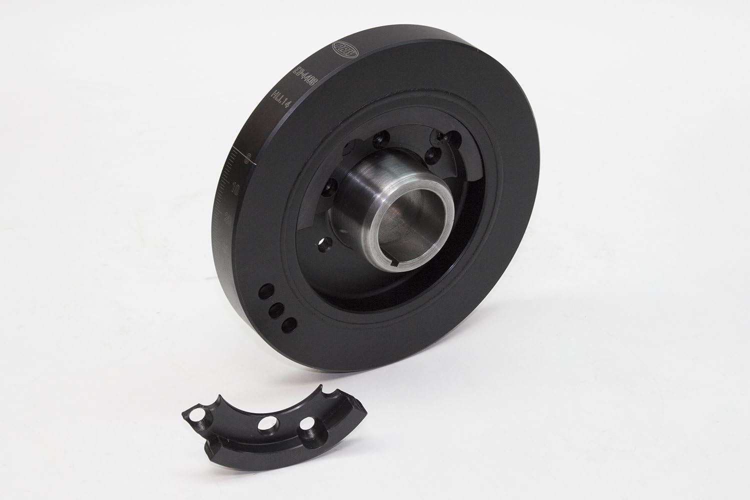 PRW Industries 2344041 Amortiguador Sportsman de hierro nodular de alto rendimiento equilibrio interno/externo de 7.3 pulgadas OD negro [disponible hasta agotar existencias]