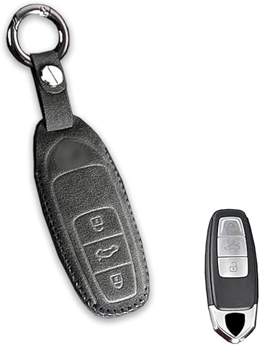 Luxury Suede Handmade Leather Key Fob Case Holder Shell Fit for Lamborghini URUS 2018-2020 With Key Chain