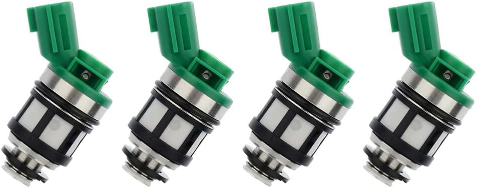 Injectors Kit,SCITOO 1 Holes Fuel Injector fit for 1998-2004 for Nissan for Frontier 1996-1997 for Nissan for Pickup 2000-2004 for Nissan for Xterra,Set of 4