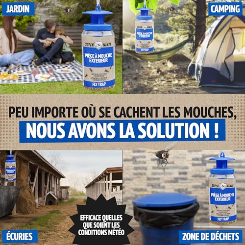 Super Ninja Piège à Mouche Extérieur Réutilisable avec Attractif – vue 7