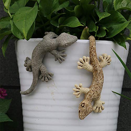 Outdoor Statue Garden Sculpture Gecko Wall Art Garden Lizard Decoration Outdoor Hanging Ornament Outdoor Garden Statue (Color : A, Size : 23 * 10 * 6Cm) Gift #TOP2