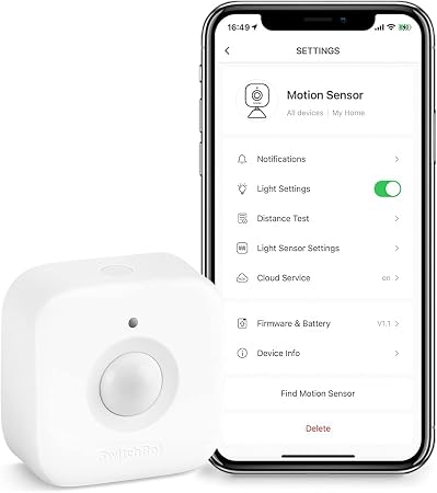 SwitchBot Smart Motion Sensor – Bewegungsmelder mit Alarm, drahtloses Haussicherheitssystem, fügen Hub Mini hinzu, um ihn Alexa-kompatibel zu Machen
