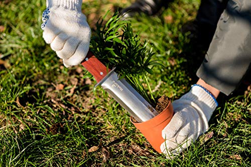 HOKURU Hori Hori Knife - Landscaping, Digging, Weeding, Cutting, Planting Gardening Tool With Leather Sheath, Stainless Steel Blade and Sharpening Stone by HOKURU - Image 4