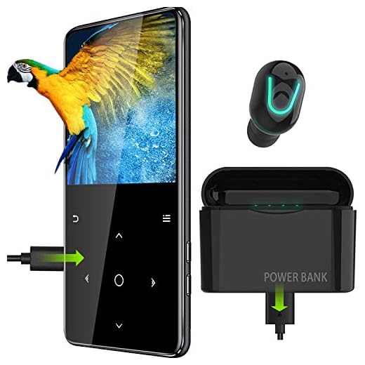 40GB Mp3 Player with Bluetooth 5.0 - Power Bank Wireless Earbud Music Players,Portable Music Player (A Wired Headphones/32G TF Card/OTG/Card Reader/3.5 Cable