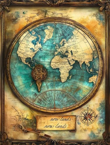 Diamond Painting Carte du Monde pour un salon moderne et relaxant