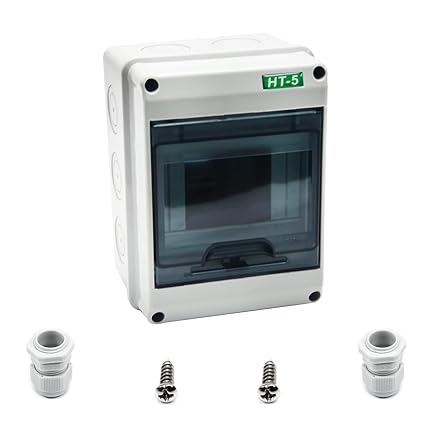 Fielect Plastic Gray Electrical Power Switchboard Distribution Box Cover For Stores Guesthouses 160x120x95mm