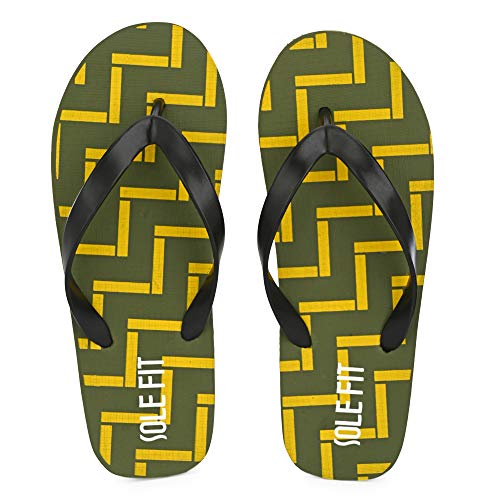 Solefit Men’S Olive Flip-Flops-6 Uk (Slft-0052)