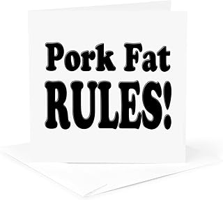 3dRose Greeting Card - Pork fat rules - Funny Quotes