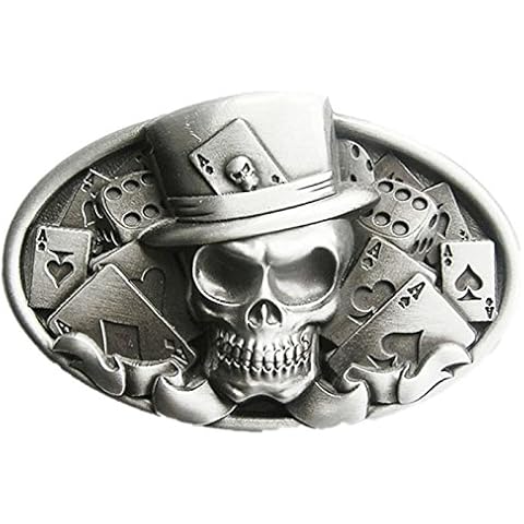 JEAN'S FRIEND Vintage Skull Tattoo Belt Buckle Cover