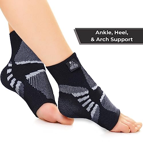 Image of Ankle Compression Sleeve - Ankle Support for Women & Men | Compression Sleeve for Achilles Tendon Support, Ankle Stability, Running, Training, Fitness & Daily Wear