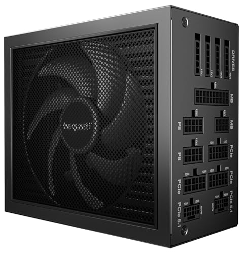 be quiet! Dark Power 14 1200W, ATX 3.1, 80 PLUS® Titanium, modulares Netzteil, Aktive und semi-passive Kühlung, PCIe 5.1, PCIe 5.0 & PCIe 4.0 Grafikkarten, 12V-2x6 Kabel enthalten, Silent Wings-Lüfter