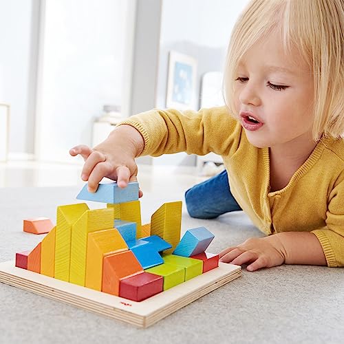 HABA 304854 – 3D-Legespiel Creative Stones, kreatives Legen, Bauen und Spielen mit bunten Regenbogenfarben, Holzspielzeug ab 2 Jahren - 7