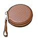 Produktbild Auto Home CD Round Wallet Car SUV Büro DVD Ddiscs Halter Lagerung 20 Stücke Fassungsvermögen 4 Farben (Schwarz Beige Grey Brown) , Brown