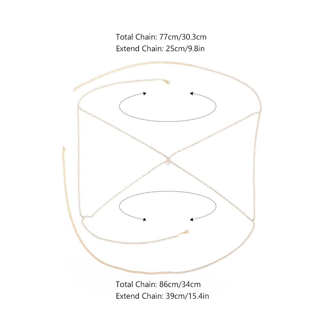 Reggiseno a catena Boho Crystal Catene Bikini in Italy Ubuy