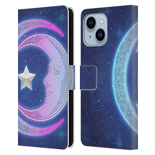 Coque iPhone 14 Plus Brigid Ashwood lune bohème avec fentes cartes : alliez élégance et praticité