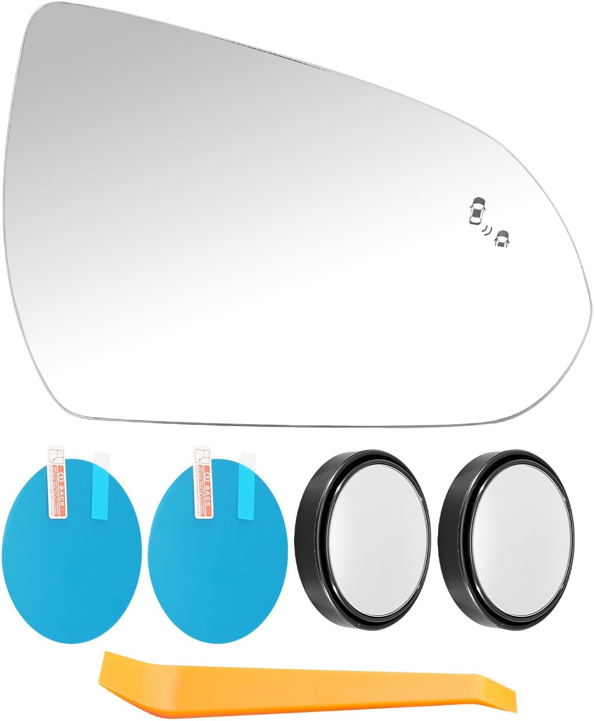 Driver Side Mirror Glass Left Fit for Hyundai Ioniq 2017-2022 Elantra 2017-2019, Blind Spot Detection and Heated Mirror Glass Replace 87611G2430 87611F2140 HY1324132