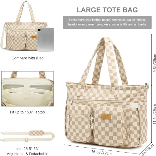 Image of ToLFE Women Top Handle Satchel Handbags Shoulder Bag Messenger Tote Bag Purse Crossbody Bag Travel Work Tote Bag