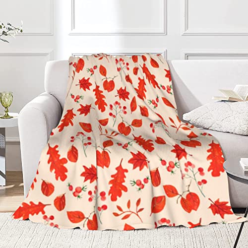 JOOCAR Autumn Leaf Flannel Throw Blanket, 150x200 cm - Image 4
