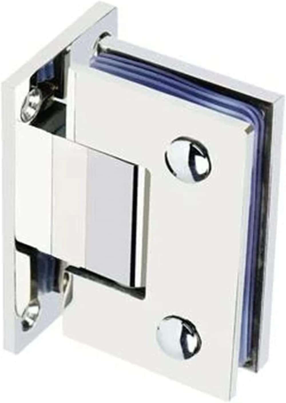 Xiazyusp One Color 2Pc Bright Silver Stainless Steel Frameless Glass Door Hinge