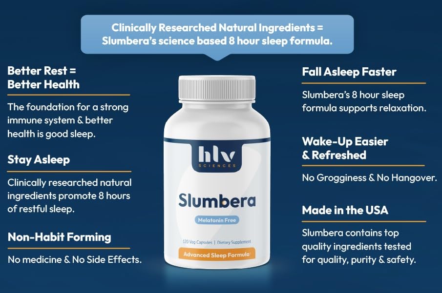 Natural Sleep Aid (60-Day Supply) Clinically Researched Ingredients: Lactium, Ecklonia Cava, KSM-66, Promotes Relaxation, Restful Sleep, & Waking Up Refreshed. Made in USA by HLV Sciences - Image 6
