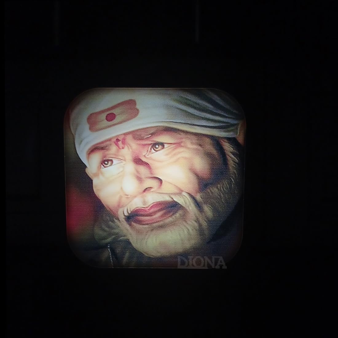 DIONA Night Lamp Saibaba Shirdi Sai Ram Divine LED Night Light KidsRoom, PoojaRoom, Office, Festival Gift-image-8