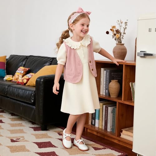 Image of Flaryzone Toddler Little Girl Mary Jane School Uniform Oxfords Flat Dress Shoes