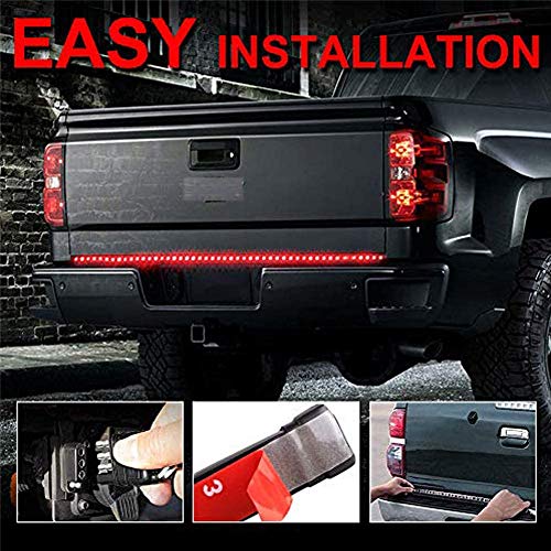 OPL5 Tailgate Light Bar, Quad Row 2 Color 48inch 504 LEDs Truck Tail Light Strip LED Turn Signal Brake Running White Reverse Lights Universal Light Bars for Trucks Pickup Trailer SUV (48" Quad 2color)