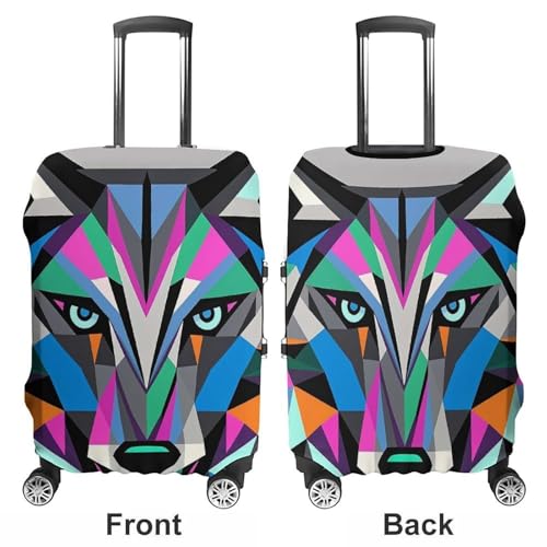 Coyote, Wolf Beast Elastic Luggage Cover Suitcase Protector for 19-32 Inch Suitcases | Universal Stretchable Travel Bag Cover | Anti-Scratch, Washable with Zipper Closure L3