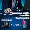 VersionTECH. Inalámbrico, Recargable con Luces LED de Colores, Clic Silencioso, Receptor USB Nano 2.4G, 3 Niveles de DPI para PC Gamer Laptop Desktop Chromebook Mac-Negro 6