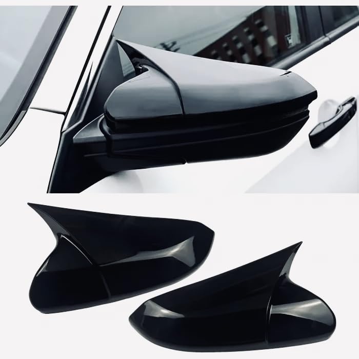 Batman Style Mirror Cover for Toyota Fortuner/Innova Crysta 2016-Present, Glossy Black, Set of 2-picture-27