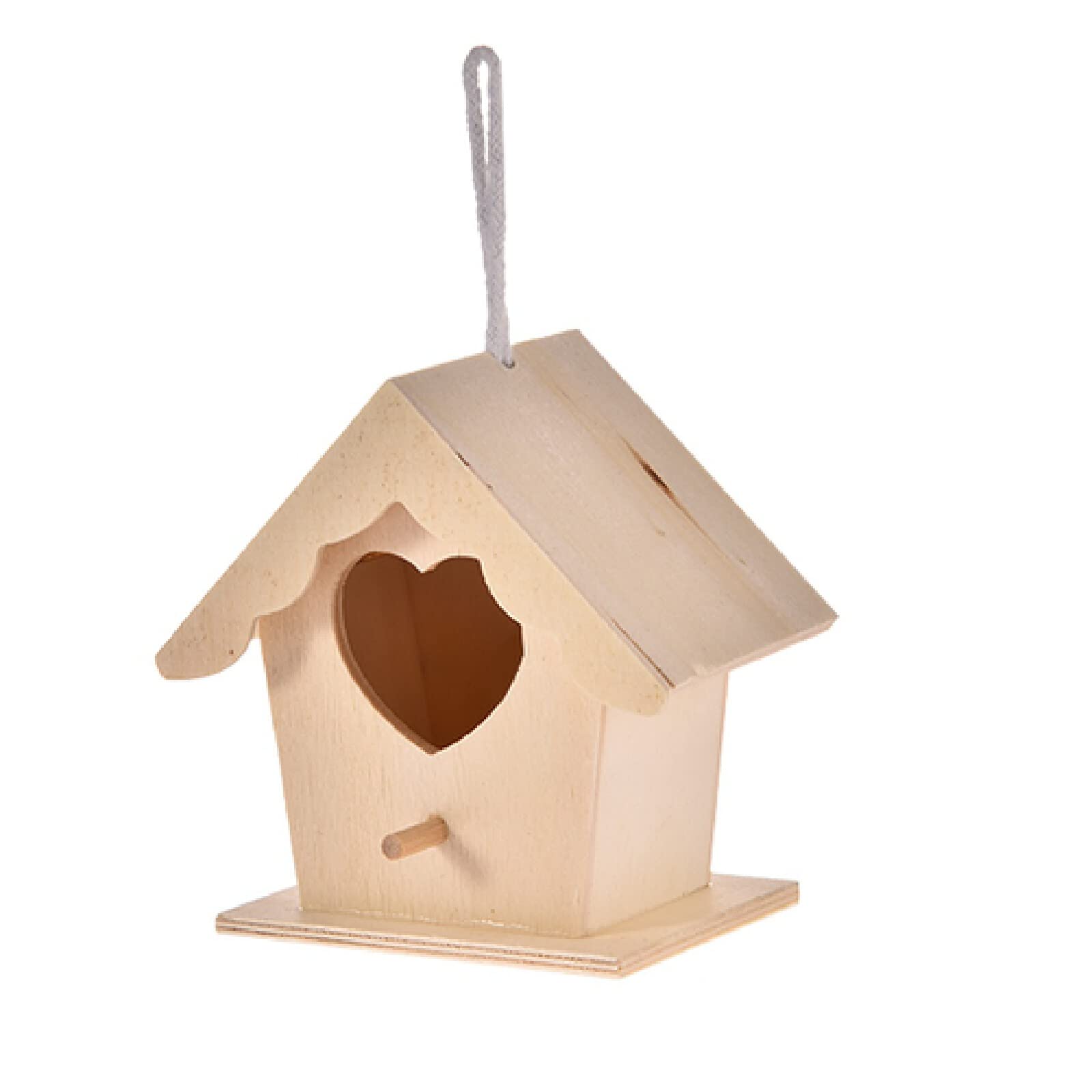 Nid d'oiseau, Nichoir en Bois avec Corde Suspendue, décoration de Jardinage for la Maison, Petit nid d'oiseau C(B)