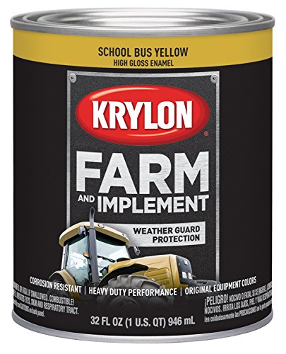 Image of Krylon 2038 Farm & Implement Brush, High Gloss, School Bus Yellow, 1 Quart Architectural Paints