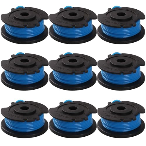 Chuancheng 9 bobinas y línea de repuesto para desbrozadora Karcher LTR 18-30 (14443120), reemplaza el número 2.444-016.0