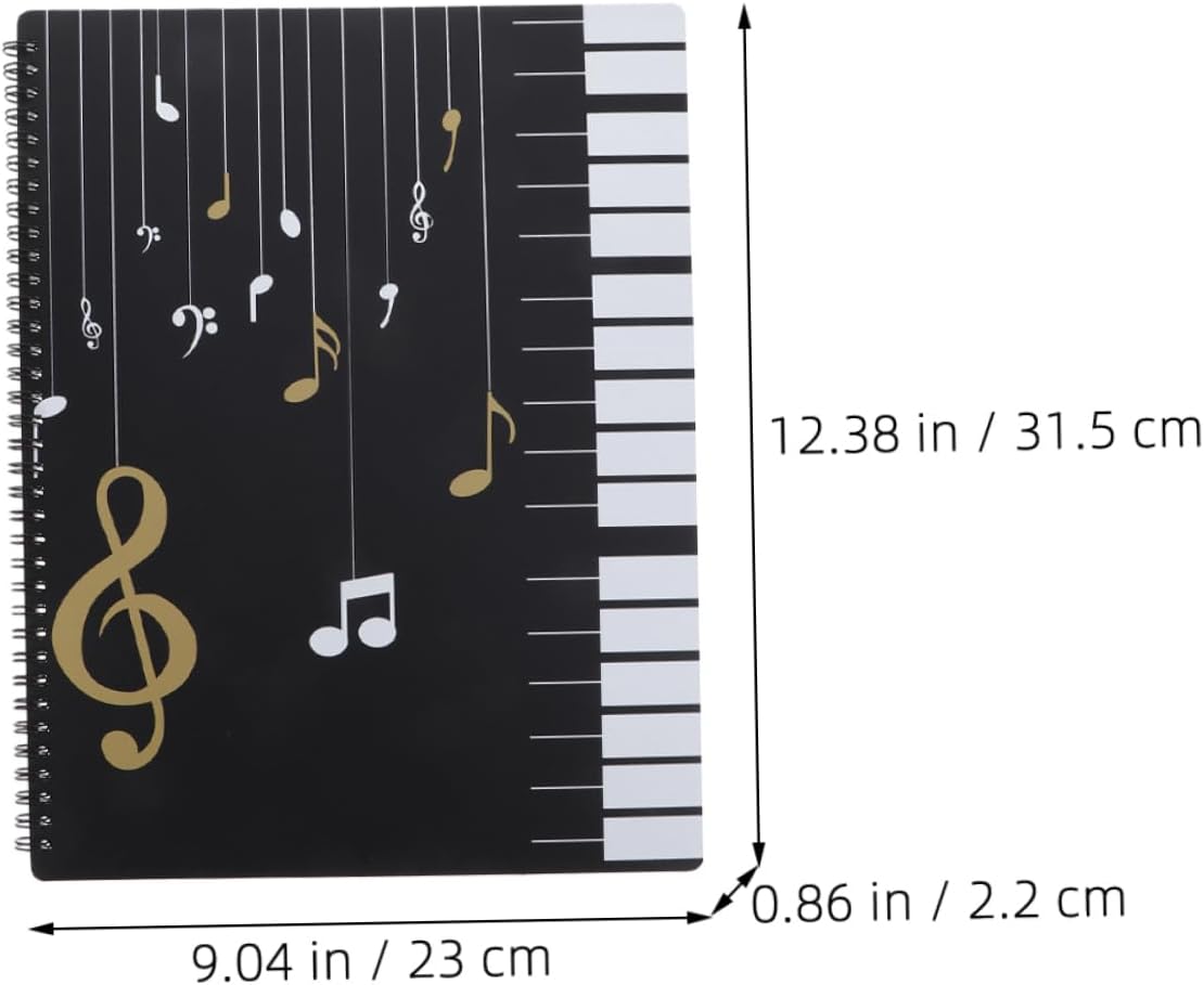 30-Page A4 Score Folder Insert Pockets Sheet Music Holder and Document Storage for Piano and Music Files