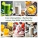 Entsafter Slow Juicer 400W, 152 mm Extra Großer Einfüllschacht für Ganze Früchte und Gemüse, Hohe Saftausbeute, 3-in-1 Sieb (Saft, Sorbet, Nussmilch), BPA-frei, Spülmaschinengeeignet, 1,8L