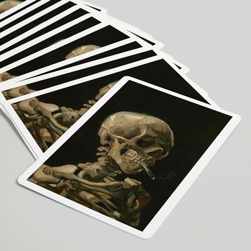 Head of a Skeleton with a Burning Cigarette, Baraja póker 52 cartas miniatura 5