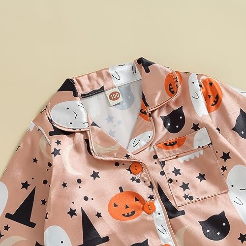 MAINESAKA Baby Girl Short Sleeve Button Down Tops And Shorts Snug Fit Pajamas Set 2 Piece Silk Satin Pjs Summer Sleepwear4