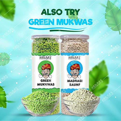 Image of HARIBAS Madrasi Mukhwas (White Madrasi Saunf) In Tin Can| Pure And Premium Mukhwas Mouth Freshener | Thandai Mint Saunf | Good For Bad Breath, Good (White Madrasi Saunf) 200 Gm X 2