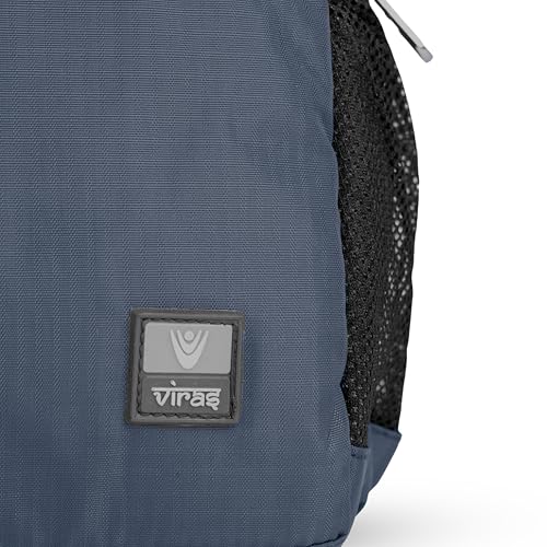 Image of Fluxy Lunch Bag for Men & Women | 7.4L Lunch Tote for Office, School & Travel | Durable 1000D Polyester Lunch Carrier with Zipper & Multiple Pockets | Reusable Tiffin Bag (Blue, 22 cm)