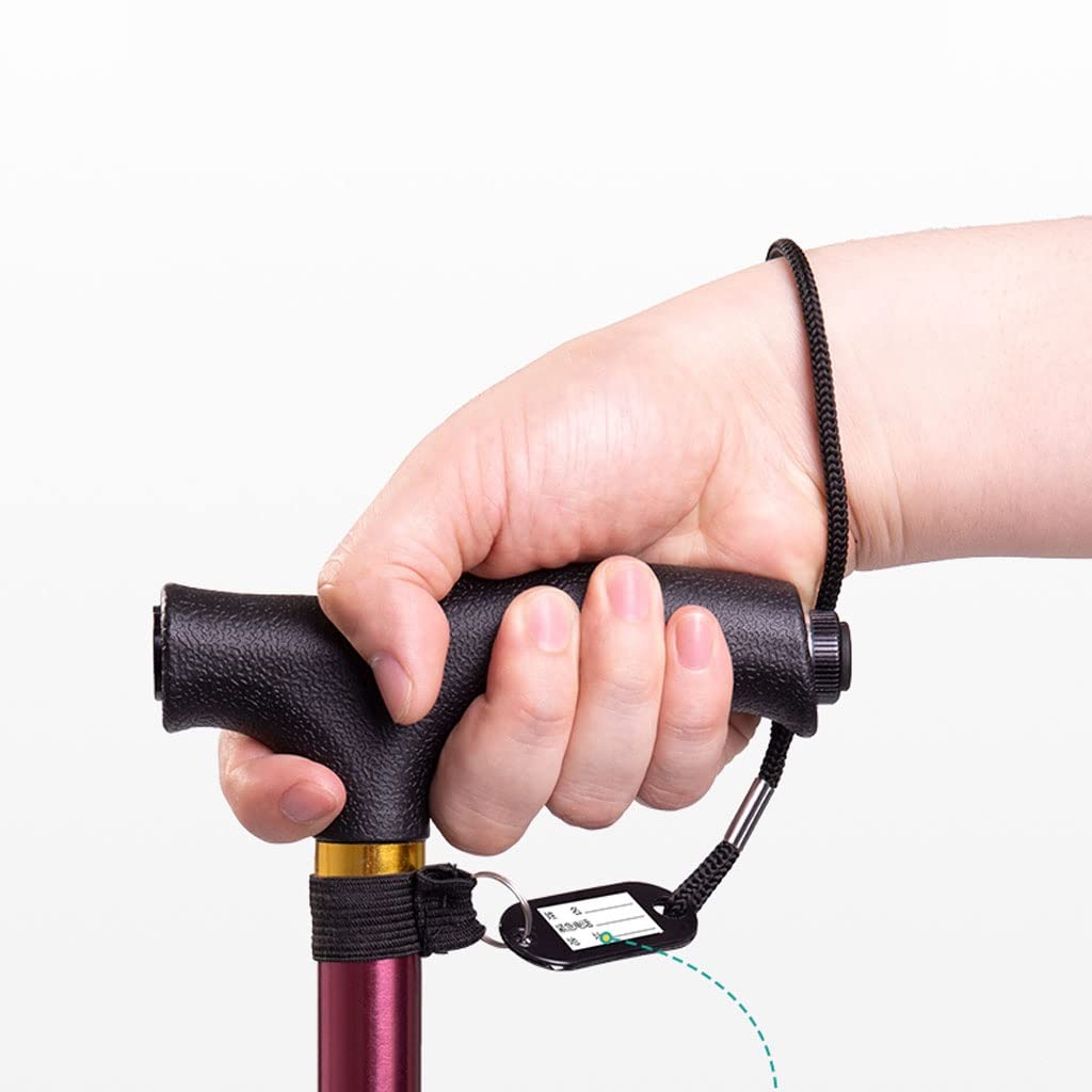 Muletas for Ancianos, bastón telescópico de Cuatro Patas Antideslizante Multifuncional, muletas Ligeras de aleación de Aluminio
