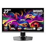 MSI QD-OLED ゲーミングモニター MPG 271QRX QD-OLED 26.5インチ/WQHD/QD-OLEDパネル/360Hz/0.03ms（GTG）/ハードウェアブルーライトカット/DisplayHDR True Black 400/AIビジョン/HDMI2.1/DP 1.4a/USB Type-C（最大90W）/KVMスイッチ/縦横回転・高さ調整/メーカー3年保証