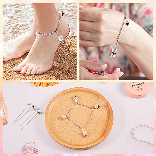 60 Pieces Jewelry Head Pins Flower Beads Ball Head Pins Needles Classical Flower Long Head Pins With Clear Box For Jewelry Making Earring Bracelet, 3 Colors (Classic Style) #TOP5