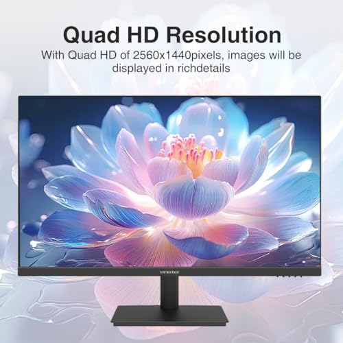 Image of Viewedge 27 inch Monitor 2560 x 1440p 75hz IPS Computer Monitor QHD with HDMI, DP and Wall Mountable | Eye Protection 2K Monitor for Working and Gaming