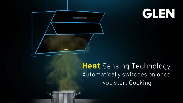 Glen 90 cm 1500 m³/hr Filterless Thermal Autoclean Kitchen Chimney