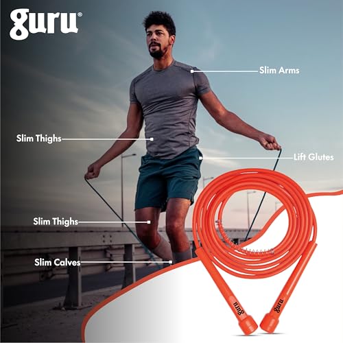 Image of GURU Skipping Rope, Adjustable Jumping Rope For Men & Women & For Kids Ideal For Gym /Exercise Rope For Workout